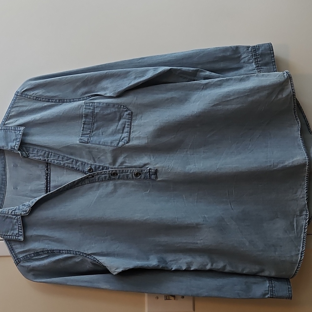 3/$25 Long Sleeve Blue Denim Blouse